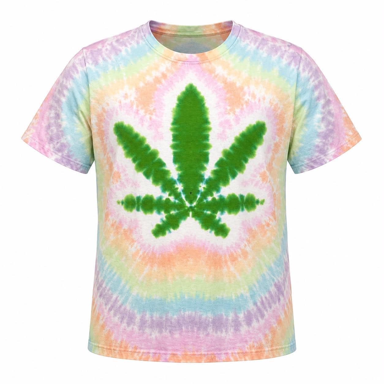 Pot Leaf Marijuana Cannibus Tie Dye T-shirt Tye Die FREE SHIPPING