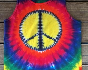 Camiseta tie dye con el símbolo de la paz, camiseta tie dye, ENVÍO GRATIS