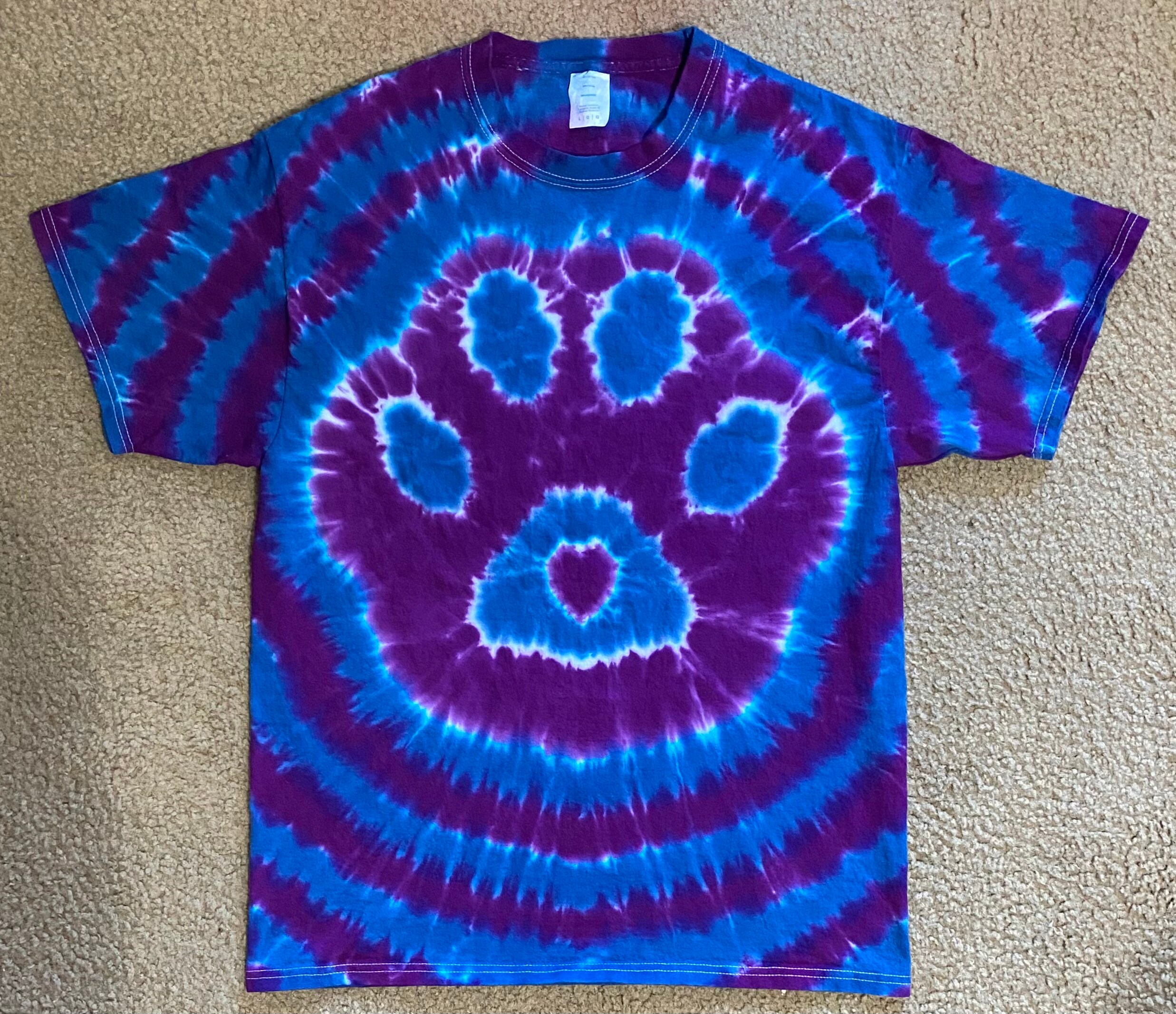 Paw Cat Dog Bear Tie Dye Shirt FREE SHIPPING Hand Made and Tye - Etsy