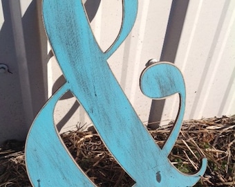 Distressed Ampersand Sign, Wedding Decor Photography Prop,     Engagement Pictures, Wedding Guest Book,