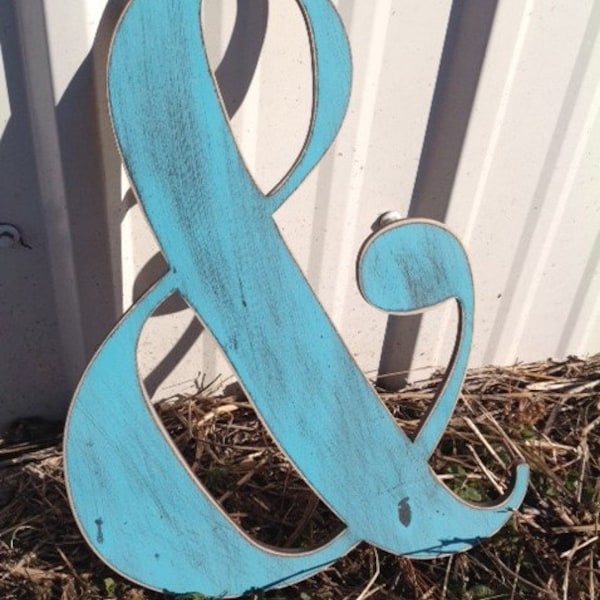 Distressed Ampersand Sign, Wedding Decor Photography Prop,     Engagement Pictures, Wedding Guest Book,