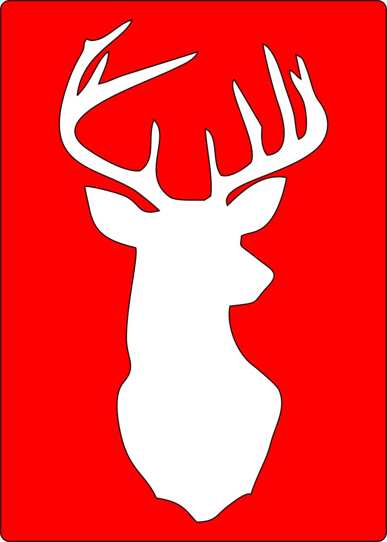 1 THIN STENCIL Rustic Deer Head Silhouette Craft Paint Kit Cabin Lodge