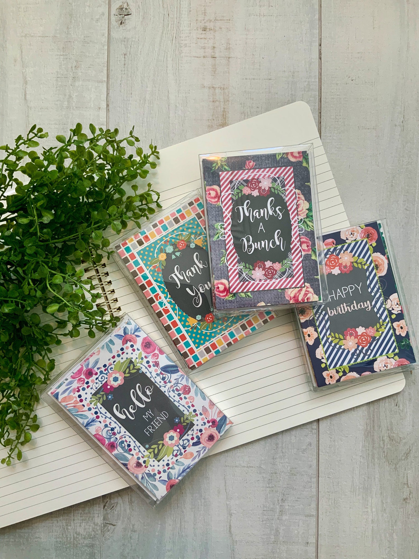 Boxed Greeting Cards Blank Inside Thank You Cards I Love  Etsy UK