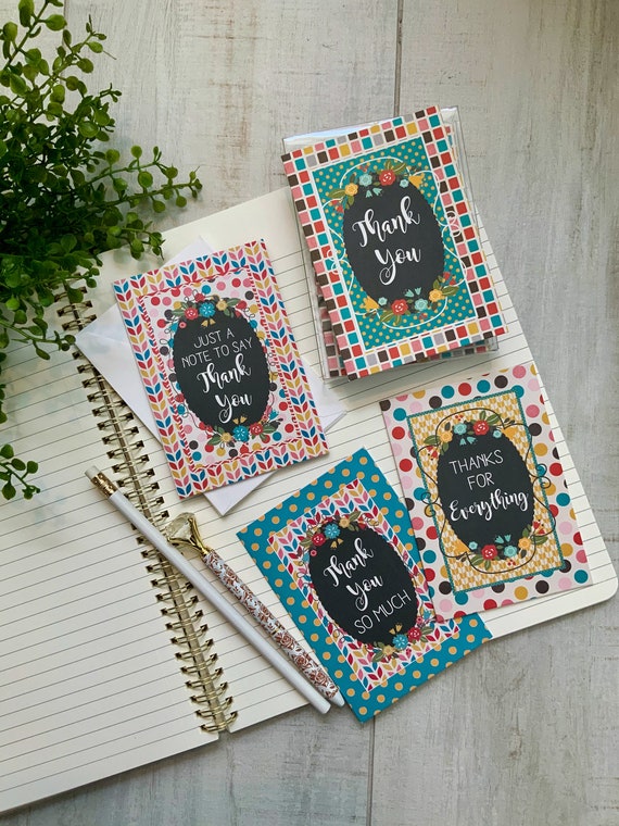 Boxed Greeting Cards Blank Inside Thank You Cards Etsy