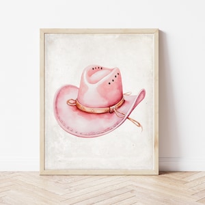 Cowgirl Hat Wall Art. Printable. Digital Download. 8x10