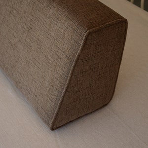 micama™   Wedge Bolster Cover Only. Chenille 12217 Stone.