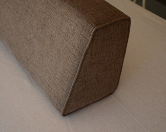 micama™   Wedge Bolster Cover Only. Chenille 12217 Stone.