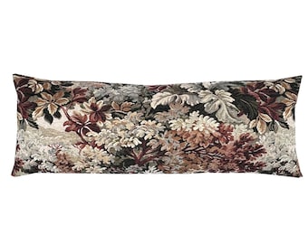 Woodrose Tapestry Pillow Cover | Long Lumbar | Bed Pillow | Multiple Sizes | Moody | Earth Tones