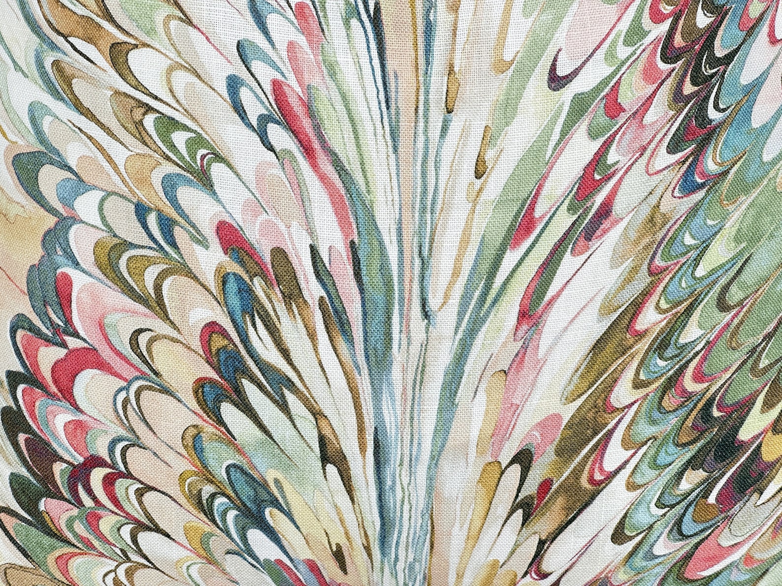 Taplow Juniper Petal Pillow Cover | Lee Jofa | Aqua Coral Ochre ...