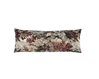 Woodrose Tapestry Pillow Cover | Long Lumbar | Bed Pillow | Multiple Sizes | Moody | Earth Tones