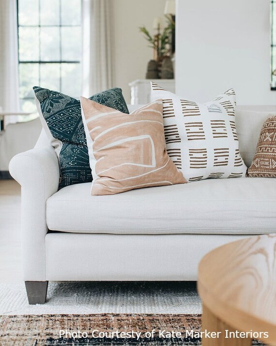 Kelly Wearstler Graffito Pillow Cover Graffito Salmon Cream Pillow COVER