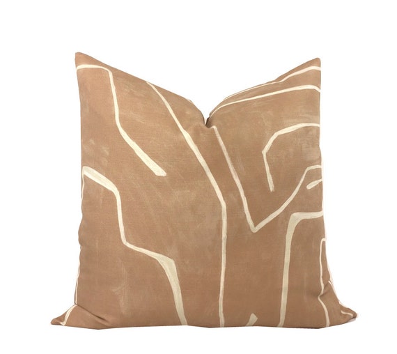 Kelly Wearstler Graffito Pillow Cover Graffito Salmon Cream Pillow COVER