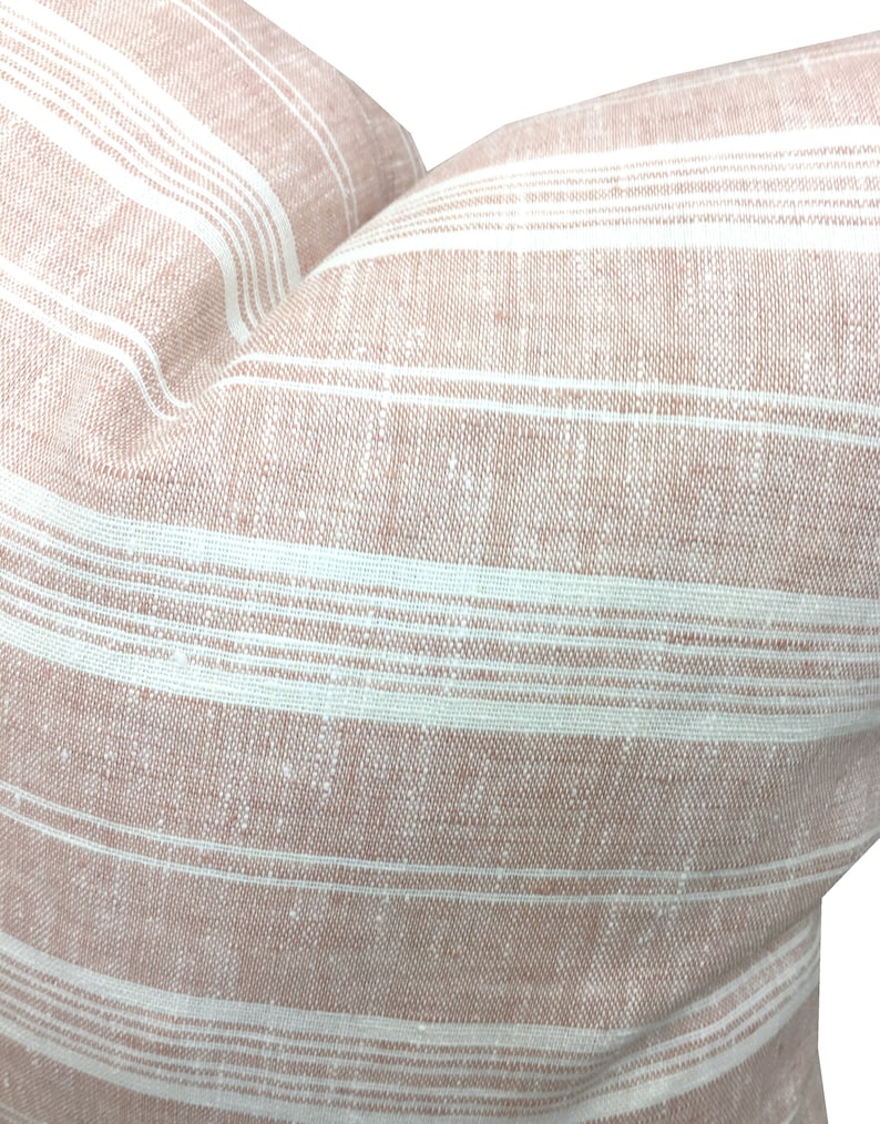 Rosy Pink Boho Pillow Cover Linen Farmhouse Vintage Etsy