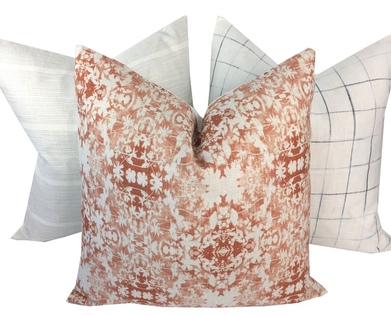 Faded Terra Cotta Linen Pillow Cover Designer High End Etsy