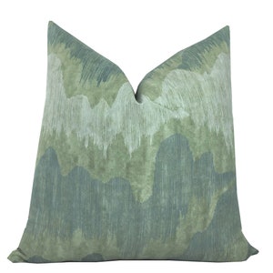 Cascadia Jadestone Pillow Cover | Olive Green Tones | Kelly Wearstler | Neutral | 1 or 2 Sided | Designer