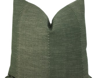 Designer Caravane Olive Green Pillow Cover | Zak + Fox |   Farmhouse | 1 OR 2 SIDED | High End