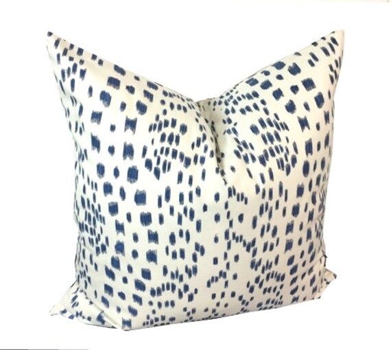 Les Touches Navy and White/Ivory Animal Print Pillow Cover Etsy