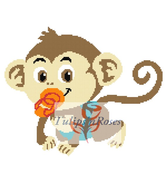 monkey with pacifier