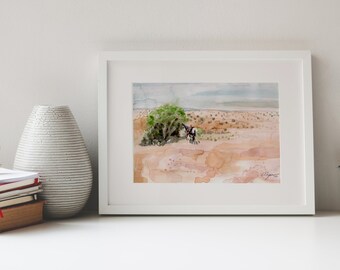 Cerillos Horseback Landscape Art Print