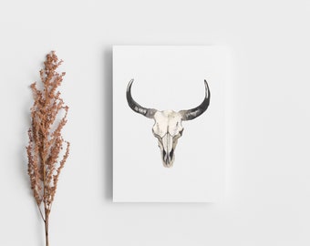 Bull Skull Greeting Card