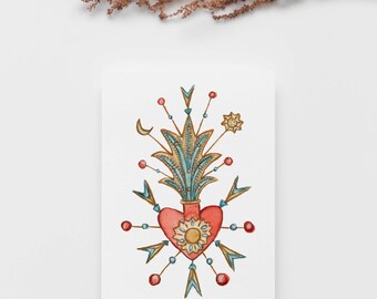 Corazon Watercolor Greeting Card
