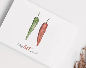 Red and Green Chile Card / New Mexico greeting card