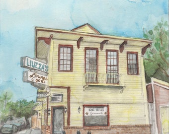 Liuzza's by the Track // New Orleans Art Print