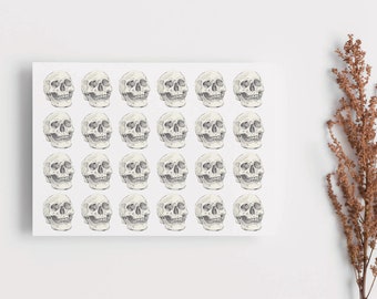 Skull Pattern Greeting Card / New Mexico Halloween Blank Card
