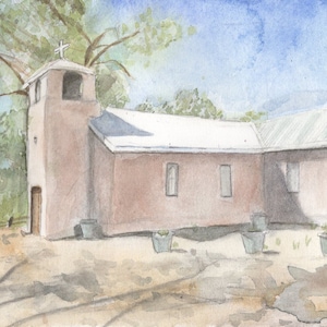 San Isidro Church, Tesuque, New Mexico / Art Print