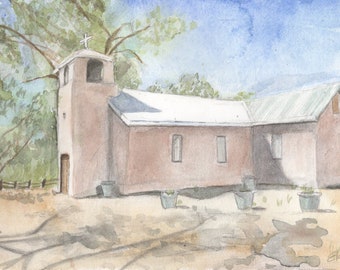 San Isidro Church, Tesuque, New Mexico / Art Print