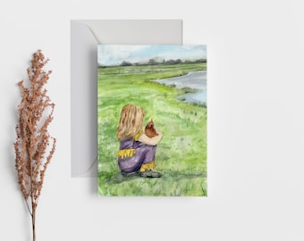 A2 Courir de Mardi Gras Art Print Greeting Card- Titled "Spared"