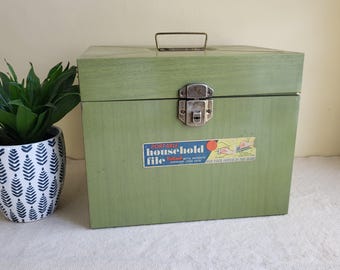 Caja archivadora Ballinoff vintage con capacidad para carpetas de 9" x 12".