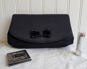 Bolso de mano de noche vintage negro MEL-TON