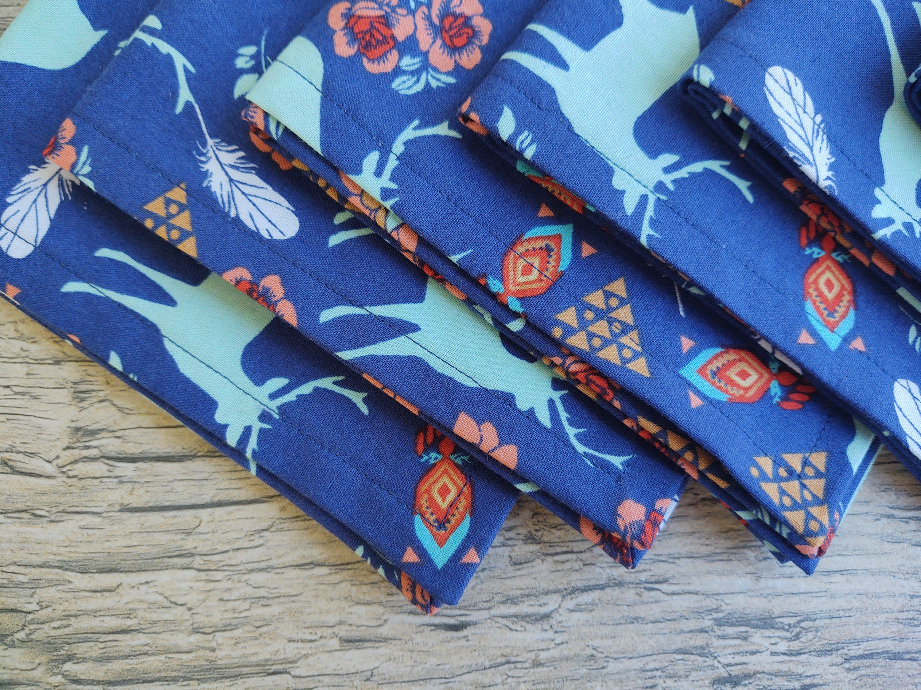 SOUTHWEST NAPKINS 12inch Dinner Napkins 6 Southwest DEER Etsy