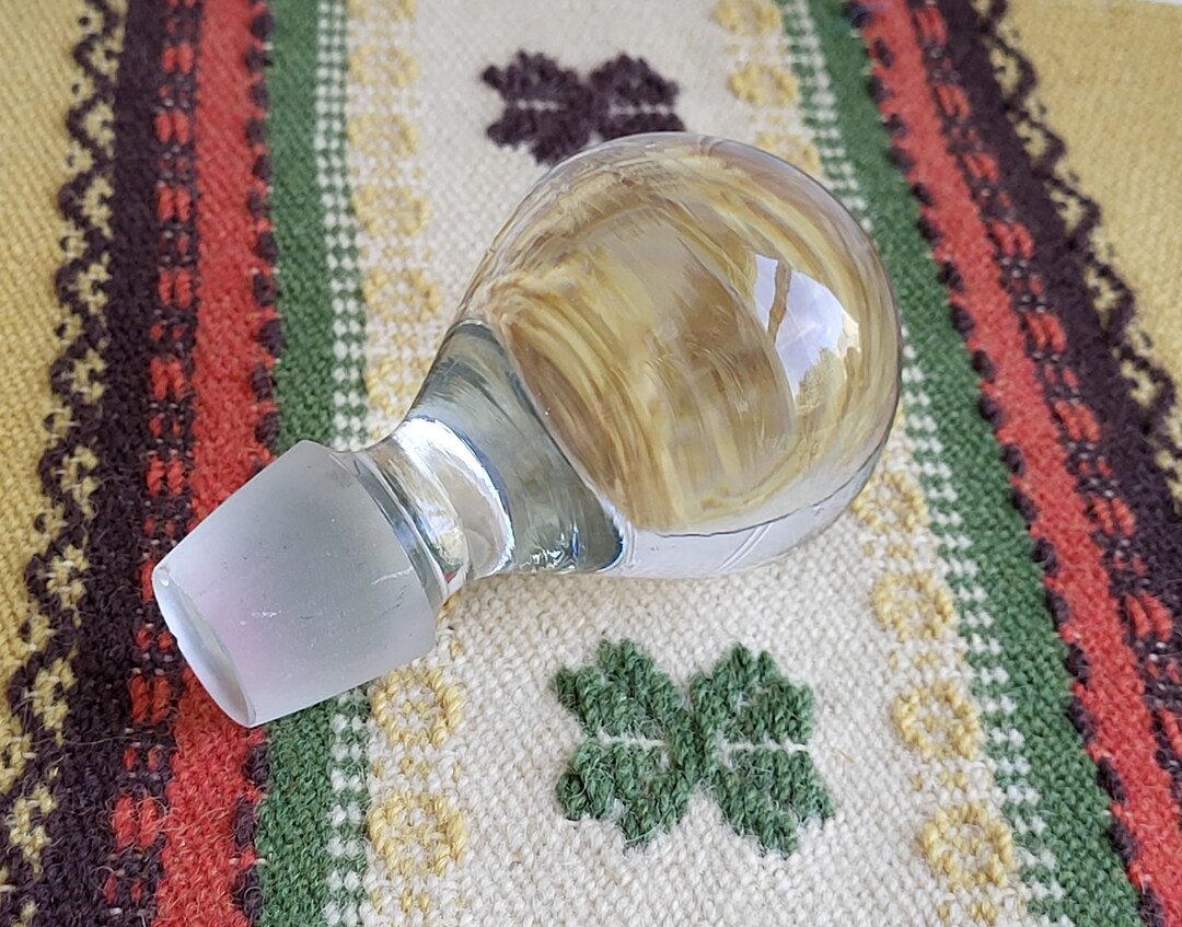 ANTIQUE GLASS STOPPER Decanter Stopper Clear Glass Bottle - Etsy