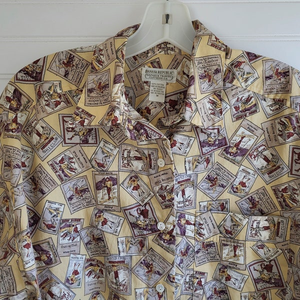 Vintage BANANA REPUBLIC BLOUSE Medium Women's Banana Republic Bouse