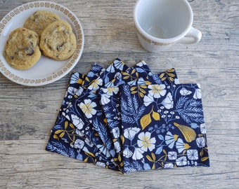 GARDEN NAPKINS 6 Quick Bite Napkins Snack Napkins Appetizer Napkins Lunch Napkins Beverage Napkins