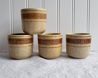 Tazas de té vintage 4 tazas de gres PIC