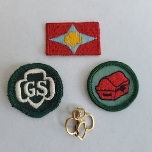 Vintage memorabilia uit de jaren 60: badges en browniespeld