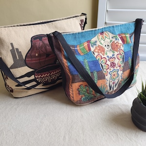Southwestern Travel Bag Desert Tote El Paso Saddle Blanket