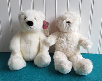 Vintage Polar Bear Plushie RUSS Polar Bear Brookstone Polar Bear