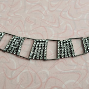 VINTAGE RHINESTONE CHOKER Rhinestone Necklace