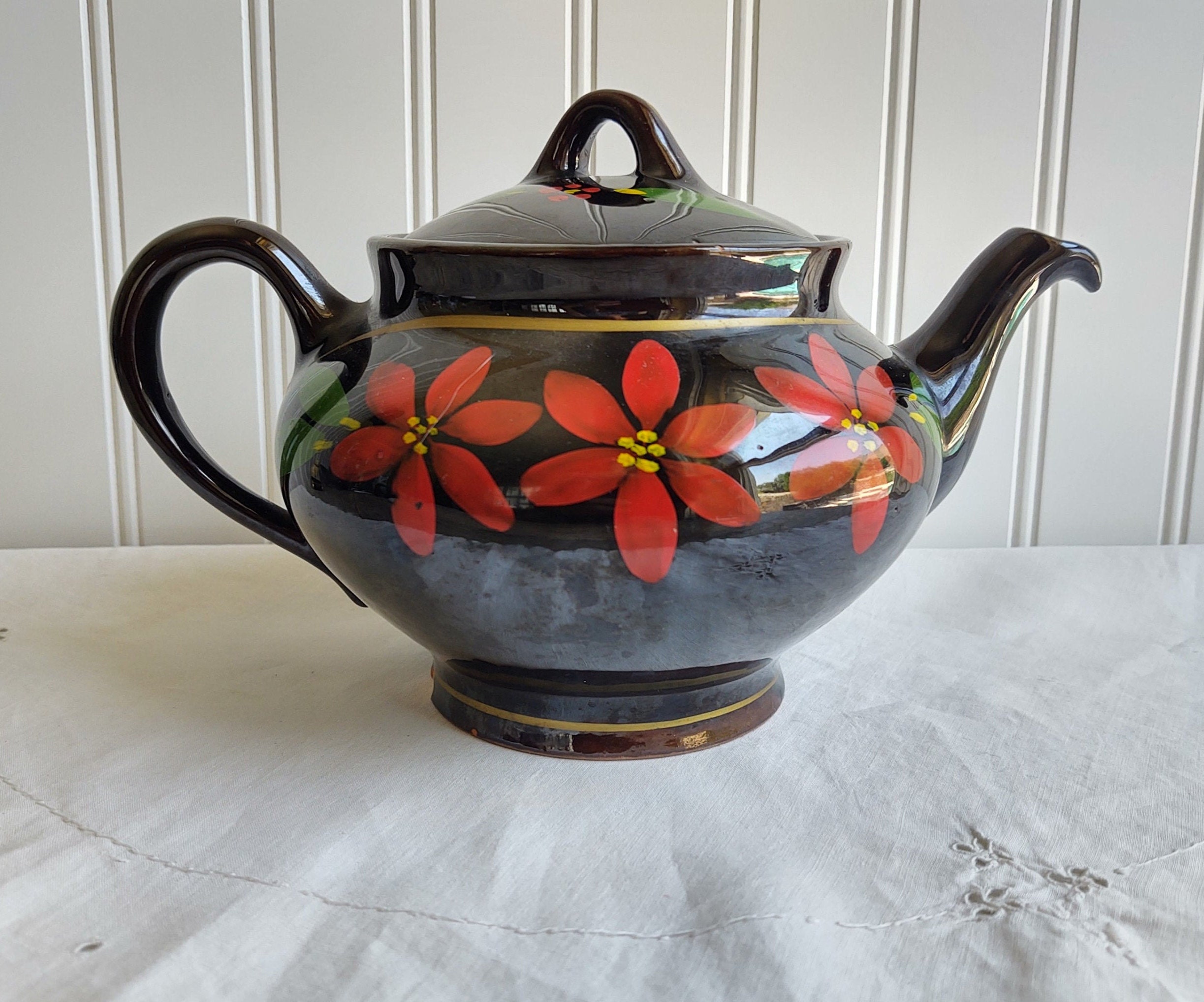 Royal Canadian Art Pottery Teapot Mid Century Modern Teapot Etsy