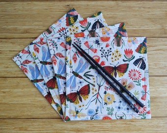 INSECT NAPKINS 4 Insect Napkins Entomology Napkins Nature Napkins