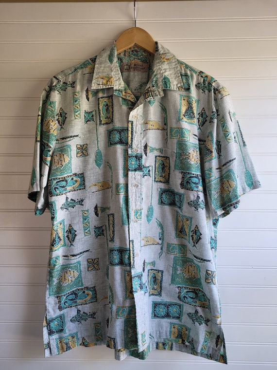 VINTAGE Hawaiian Shirt Men's MEDIUM Vintage Islan… - image 2