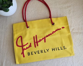 Bolso de compras vintage Fred Hayman Beverly Hills, bolso tote de Hollywood.