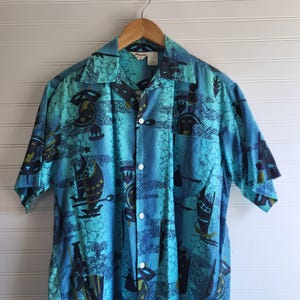 1960s Hawaiian Shirt - Tropicana Vintage Aloha Shirt - Men&#39;s M