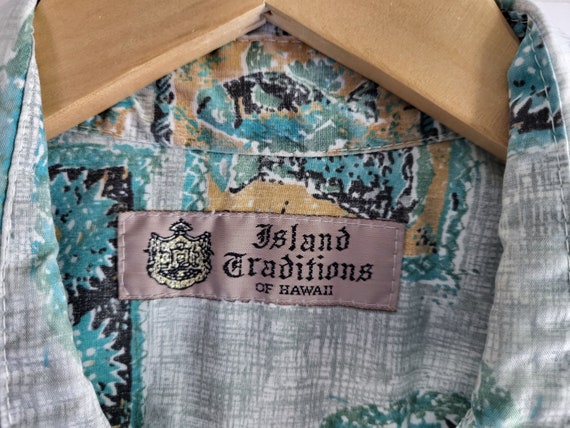 VINTAGE Hawaiian Shirt Men's MEDIUM Vintage Islan… - image 4