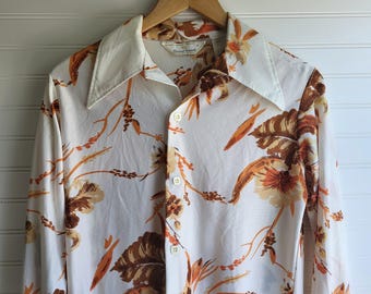 1970s Long Sleeve Shirt M Coronet Casuals