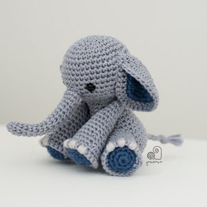 CROCHET PATTERN Joe the Elephant crochet amigurumi stuffed safari animal plush toy / Handmade gift image 4